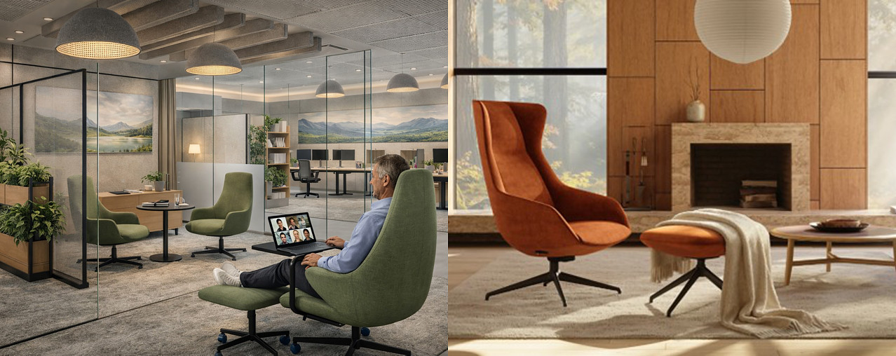 Zwei Bilder zusammengefasst (Arbeitsplatzdesign)